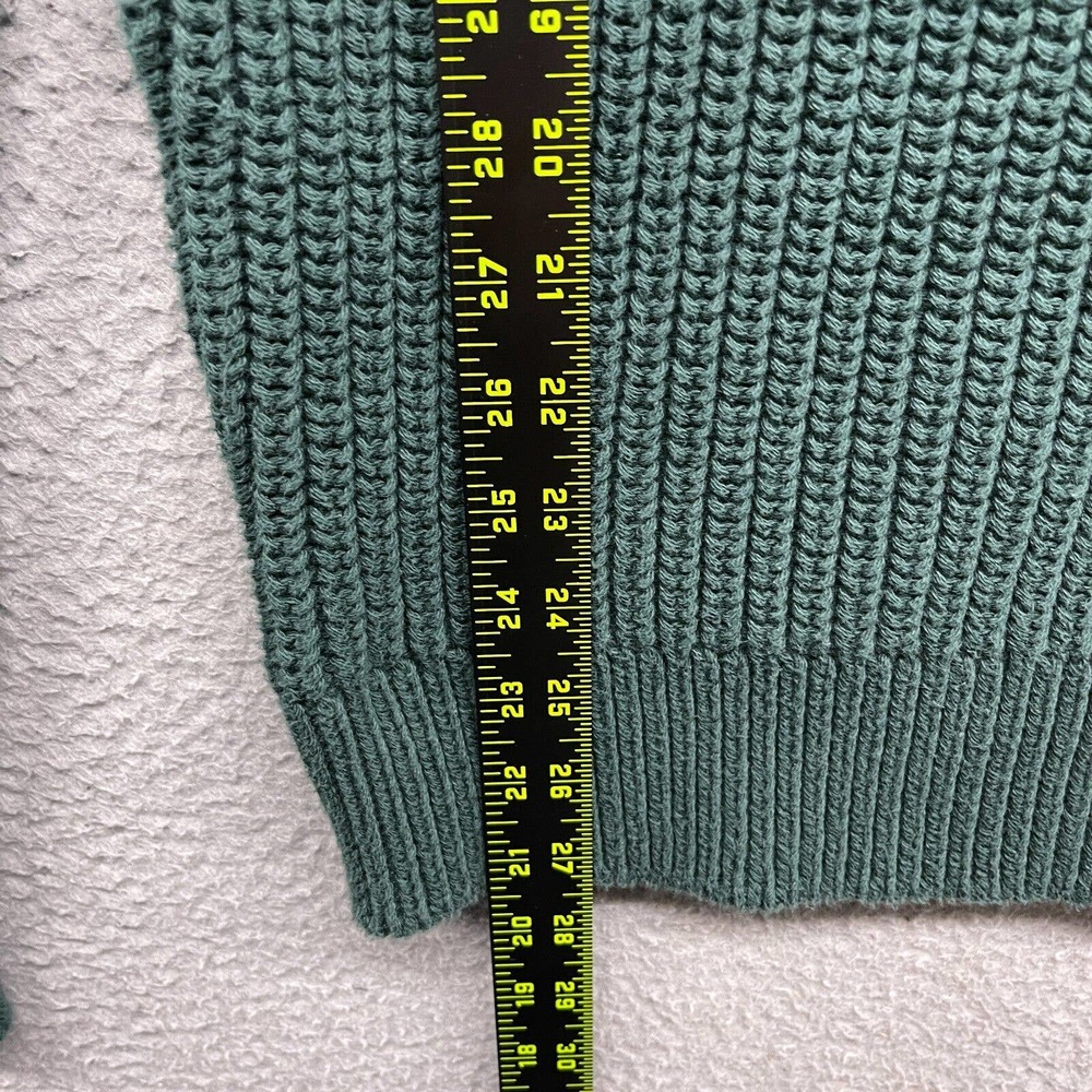 J Crew Womens Sweater Green Chunky Long Sleeve Scoop Neck Pullover Knit Size M - Picture 7 of 10